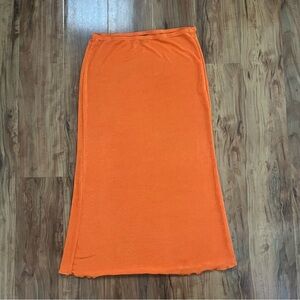SHEIN Vibrant Orange Maxi Skirt